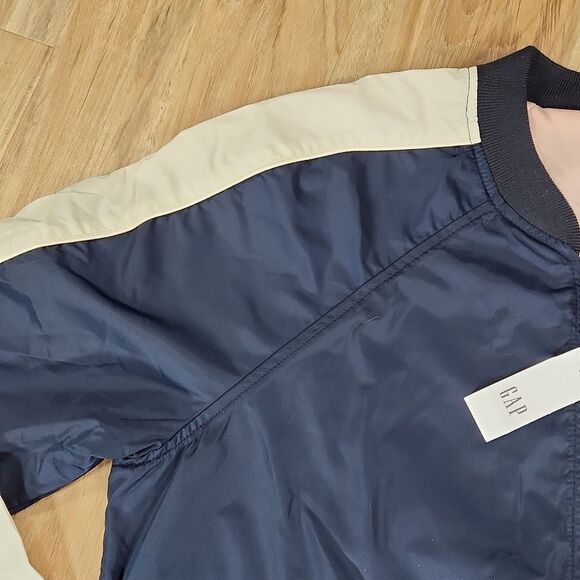 🧚♂️NWT Gap Blue Lined Zippered Lightweight Track Jacket Large - Picture 7 of 10